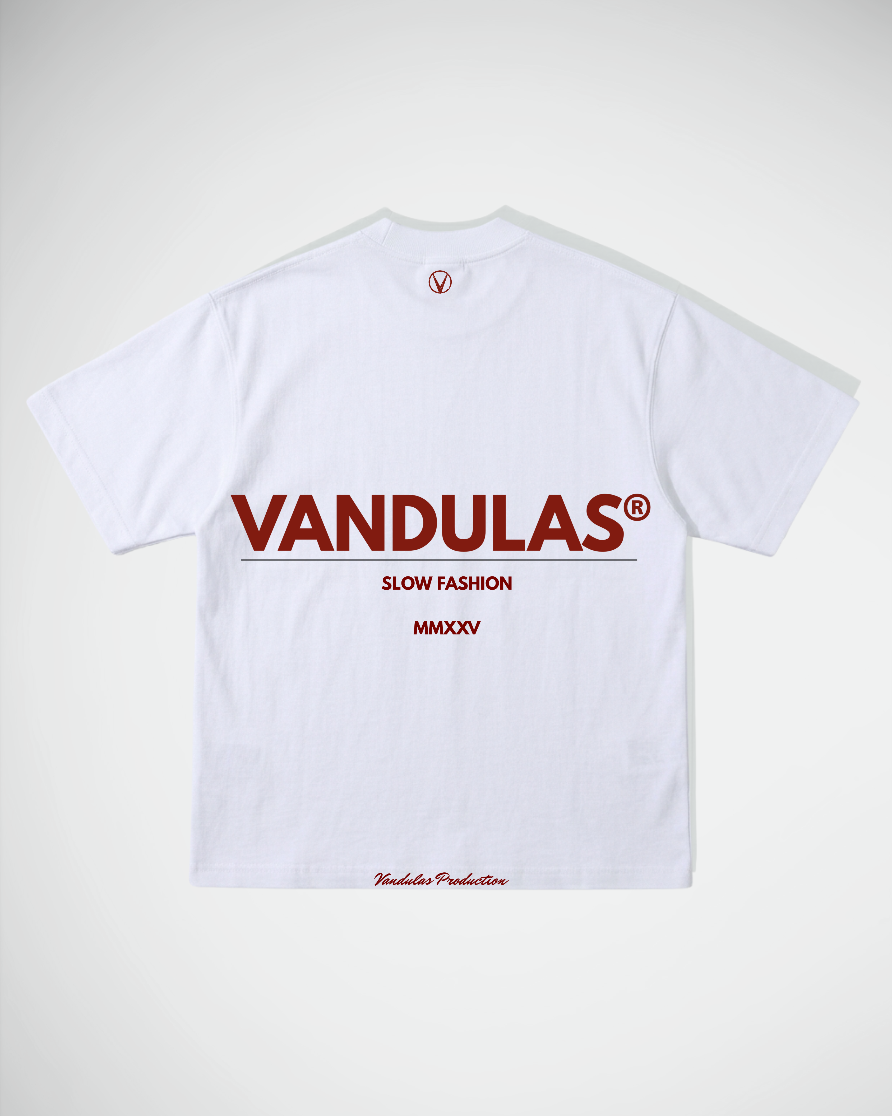 Vandulas® Core Logo Tee – White/Red