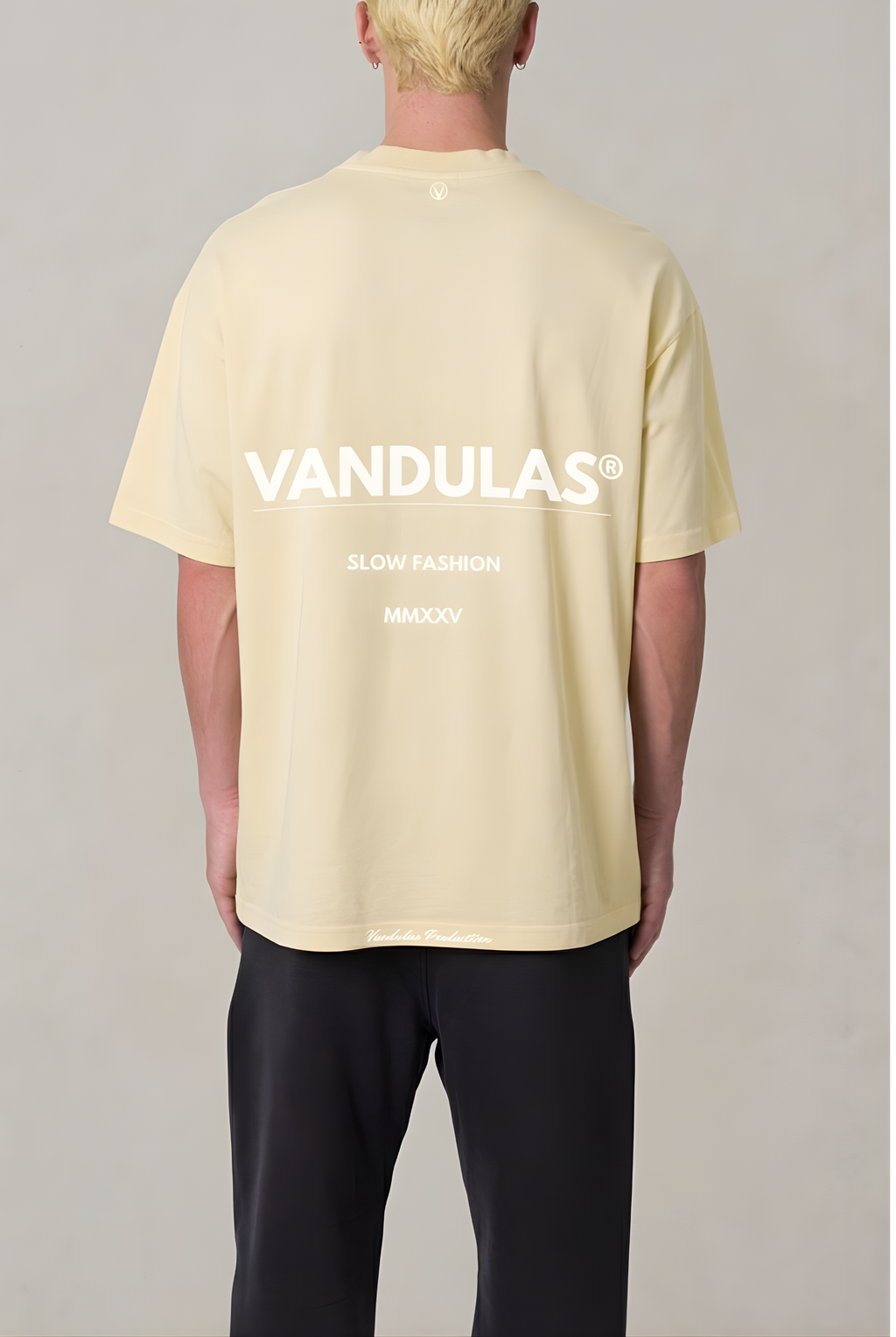 Vandulas® Core Logo Tee – Ecru/White