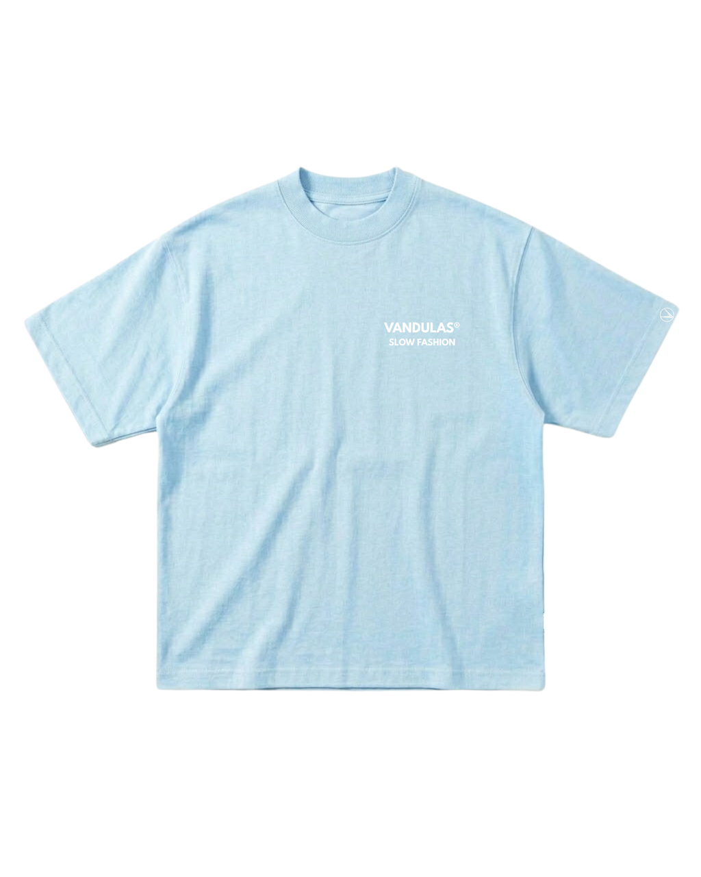 Vandulas® Core Logo Tee – Sky Blue / White