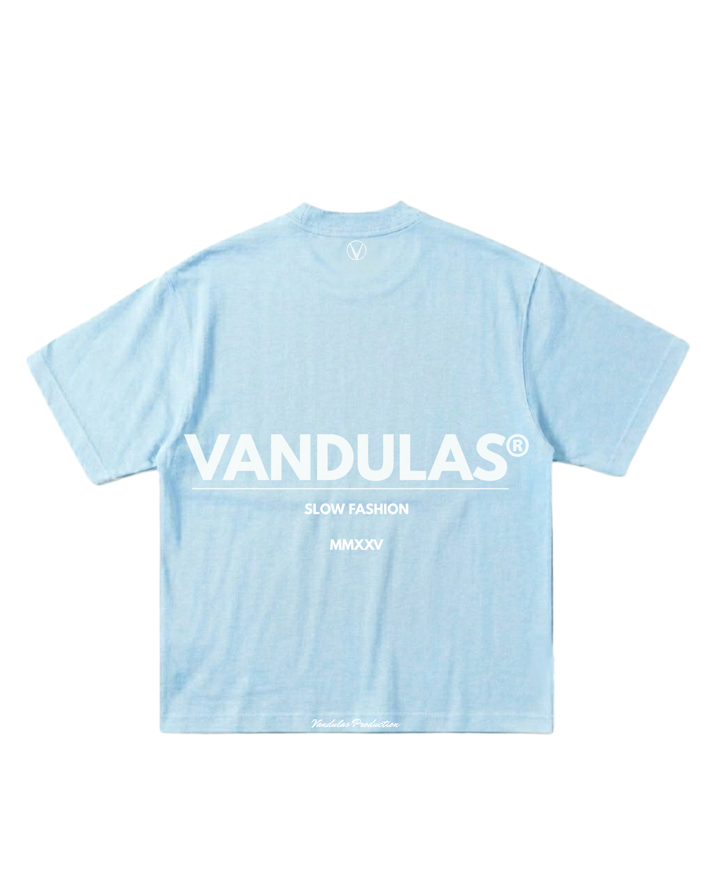 Vandulas® Core Logo Tee – Sky Blue / White