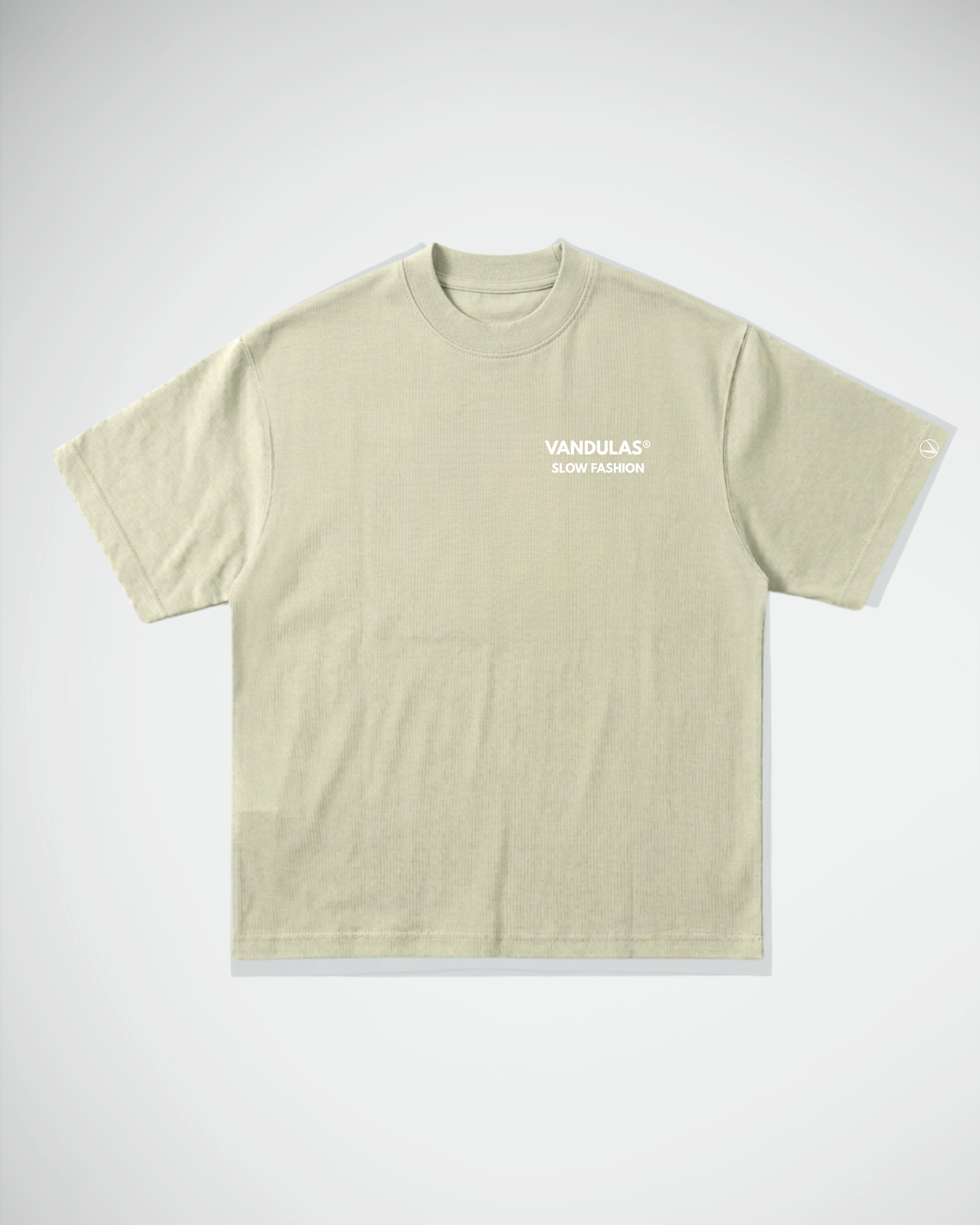 Vandulas® Core Logo Tee – Ecru/White