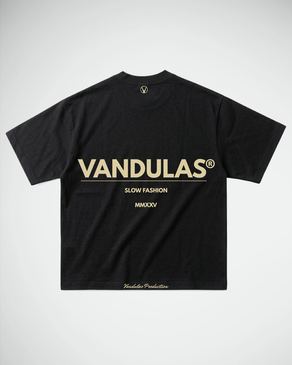 Vandulas® Core Logo Tee – Black/Cream