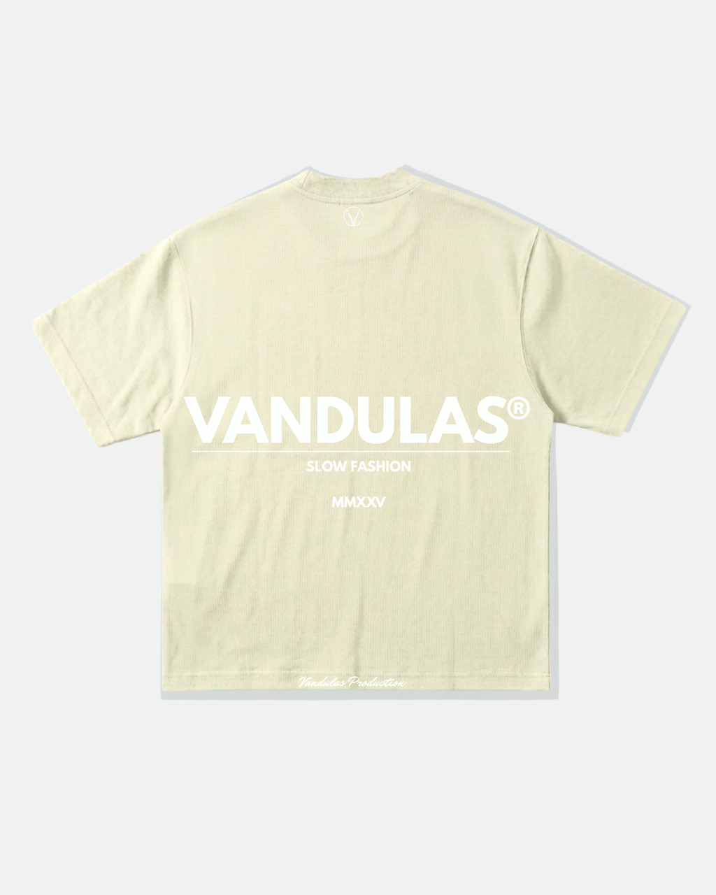 Vandulas® Core Logo Tee – Ecru/White
