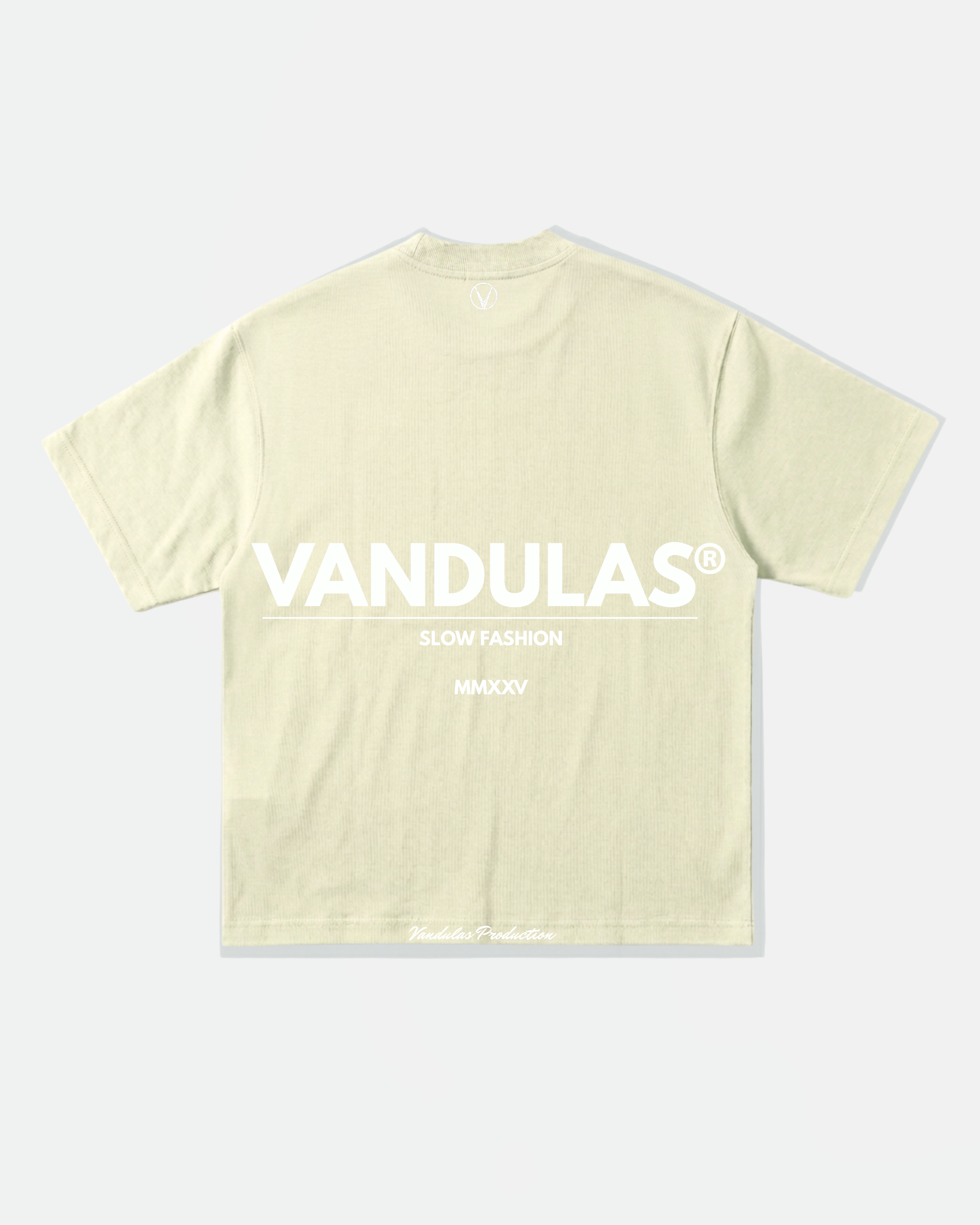 Vandulas® Core Logo Tee – Ecru/White
