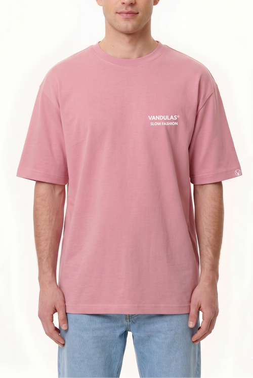 Vandulas Core Logo Tee – Pink/White
