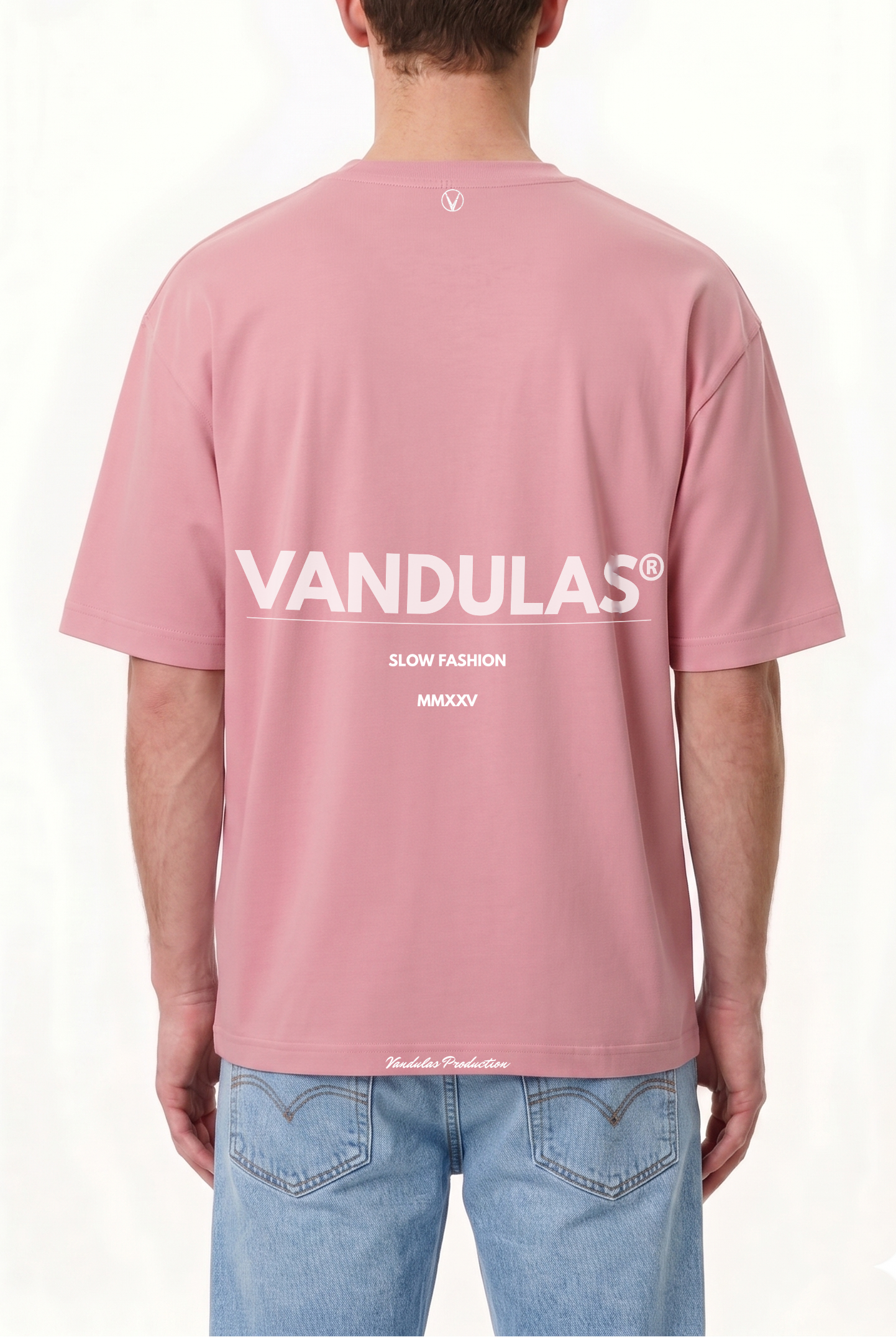 Vandulas Core Logo Tee – Pink/White