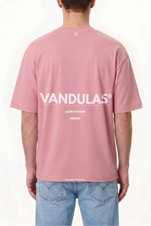 Vandulas Core Logo Tee – Pink/White
