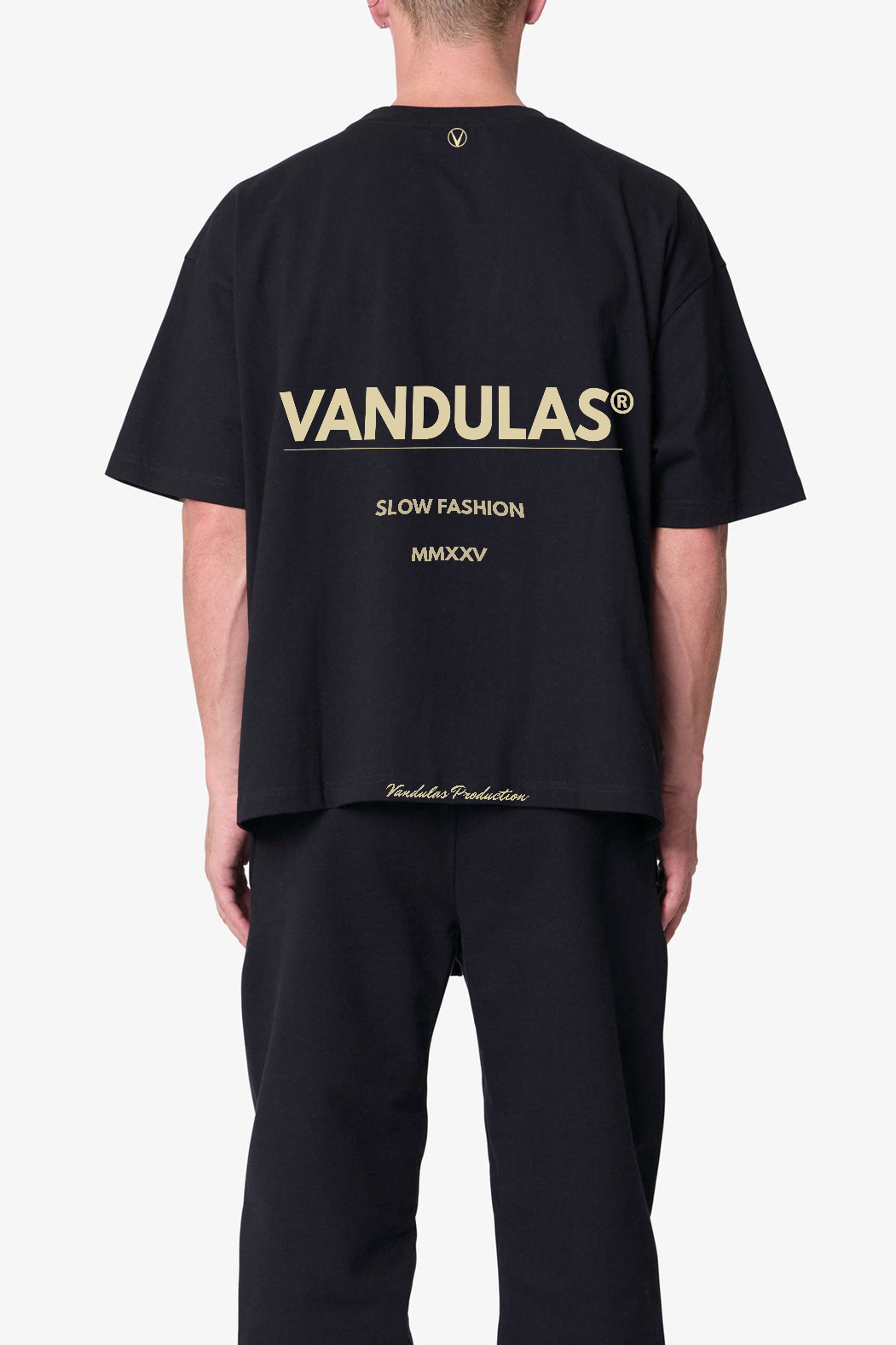 Vandulas® Core Logo Tee – Black/Cream