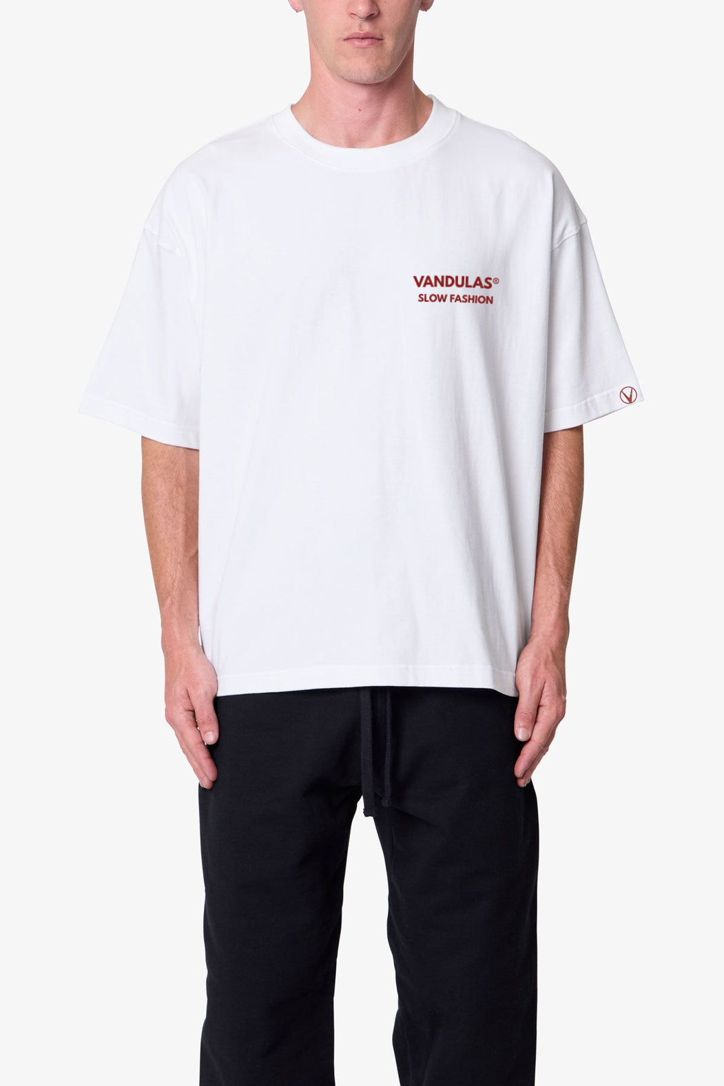 Vandulas® Core Logo Tee – White/Red