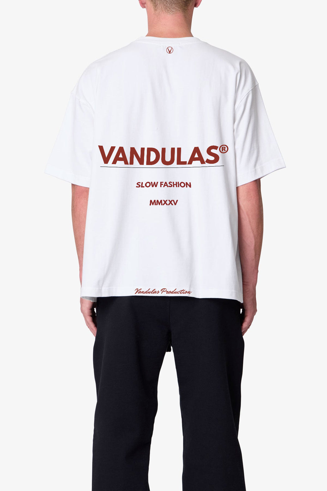 Vandulas® Core Logo Tee – White/Red